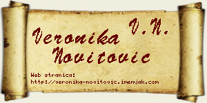Veronika Novitović vizit kartica